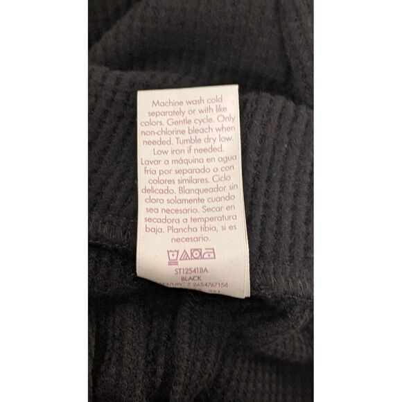 Secret Treasures Women S 4-6 Black Pajama Short Sleeve Top Pants Pockets Buttons - Picture 12 of 12